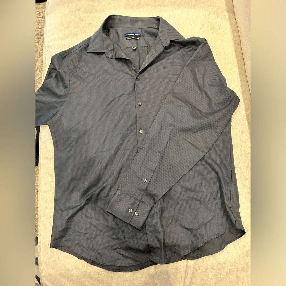 Dark grey men’s button down shirt